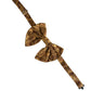 Dolce & Gabbana Men Brown Floral Silk Adjustable Neck Papillon Bow Tie