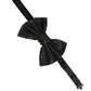 Dolce & Gabbana Men Black Pinstripe Silk Adjustable Neck Papillon Bow Tie