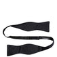 Dolce & Gabbana Men Black 100% Silk Adjustable Neck Papillon Bow Tie