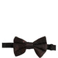 Dolce & Gabbana Men Brown 100% Silk Adjustable Neck Papillon Bow Tie