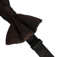 Dolce & Gabbana Men Brown 100% Silk Adjustable Neck Papillon Bow Tie