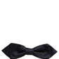 Dolce & Gabbana Men Dark Blue 100% Silk Adjustable Neck Papillon Bow Tie