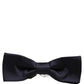 Dolce & Gabbana Men Dark Blue 100% Silk Adjustable Neck Papillon Bow Tie