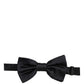 Dolce & Gabbana Men Black 100% Silk Adjustable Neck Papillon Bow Tie