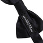 Dolce & Gabbana Men Black 100% Silk Adjustable Neck Papillon Bow Tie