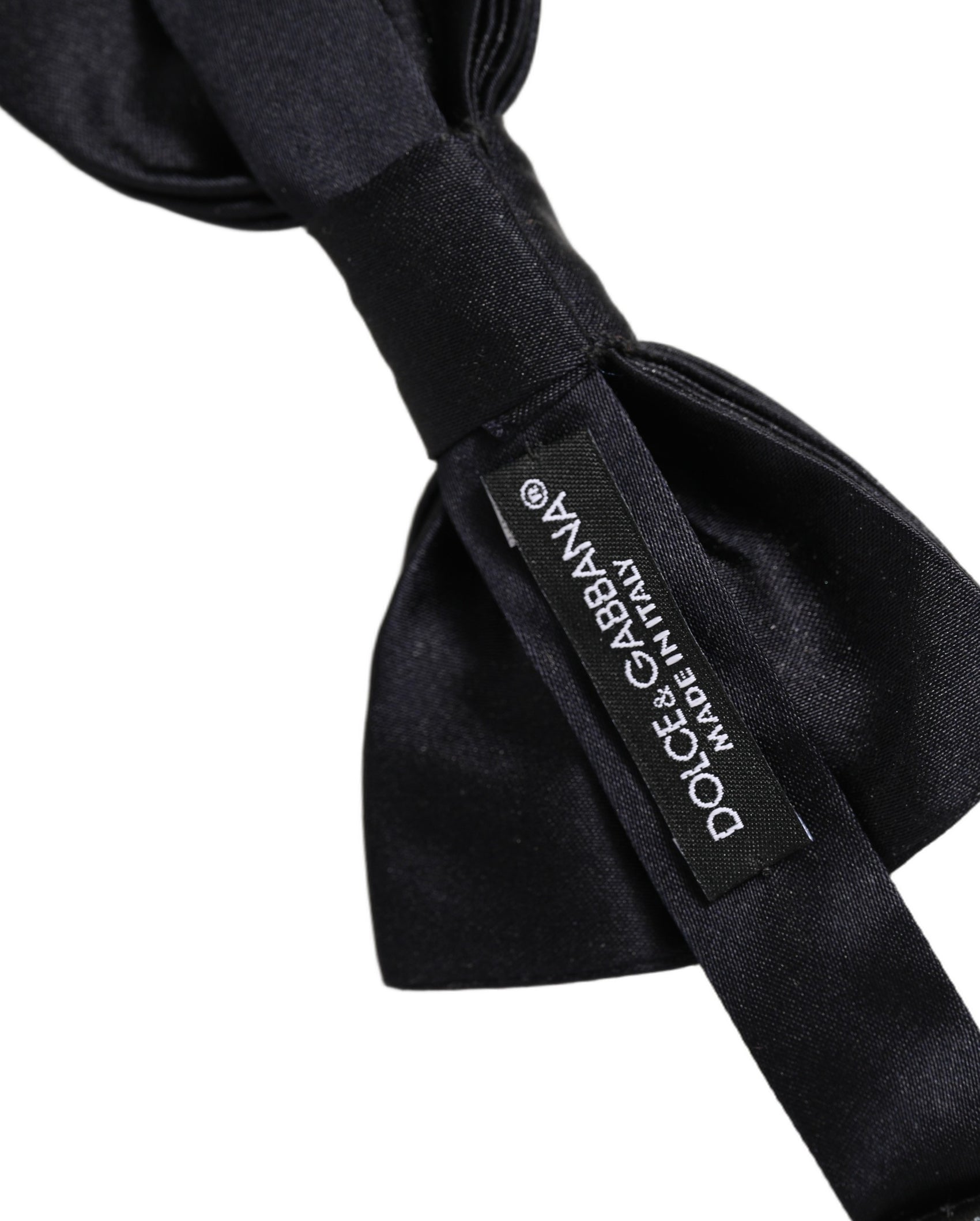Dolce & Gabbana Men Dark Blue 100% Silk Adjustable Neck Papillon Bow Tie
