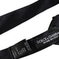 Dolce & Gabbana Men Black 100% Silk Adjustable Neck Papillon Bow Tie