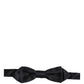 Dolce & Gabbana Men Black 100% Silk Adjustable Neck Papillon Bow Tie