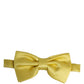 Dolce & Gabbana Men Yellow 100% Silk Adjustable Neck Papillon Bow Tie