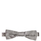 Dolce & Gabbana Men Gray 100% Silk Adjustable Neck Papillon Bow Tie