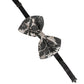 Dolce & Gabbana Men Black Silver Floral Adjustable Neck Papillon Bow Tie