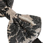 Dolce & Gabbana Men Black Silver Floral Adjustable Neck Papillon Bow Tie