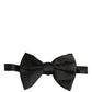 Dolce & Gabbana Men Black 100% Silk Adjustable Neck Papillon Bow Tie