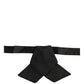 Dolce & Gabbana Men Black 100% SIlk Adjustable Neck Papillon Bow Tie