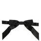 Dolce & Gabbana Men Black 100% SIlk Adjustable Neck Papillon Bow Tie