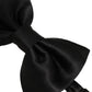 Dolce & Gabbana Men Black 100% Silk Adjustable Neck Papillon Bow Tie