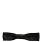 Dolce & Gabbana Men Black 100% SIlk Adjustable Neck Papillon Bow Tie