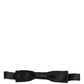 Dolce & Gabbana Men Black 100% SIlk Adjustable Neck Papillon Bow Tie
