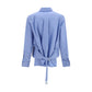 Sacai Blue Cotton Pattern Shirt