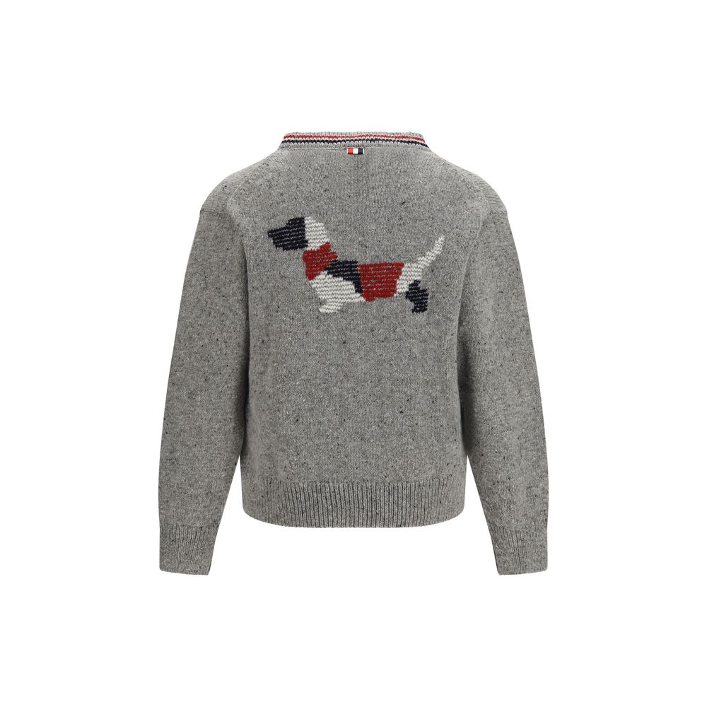Thom Browne Gray Wool Oves Aries Cardigan