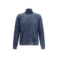 Etro Blue Silk Turtleneck