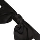 Dolce & Gabbana Men Black 100% SIlk Adjustable Neck Papillon Bow Tie