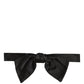 Dolce & Gabbana Men Black 100% SIlk Adjustable Neck Papillon Bow Tie
