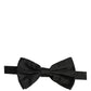 Dolce & Gabbana Men Black 100% Silk Adjustable Neck Papillon Bow Tie