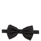 Dolce & Gabbana Men Black 100% Silk Adjustable Neck Papillon Bow Tie