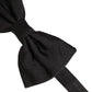 Dolce & Gabbana Men Black 100% Silk Adjustable Neck Papillon Bow Tie