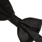 Dolce & Gabbana Men Black 100% Silk Adjustable Neck Papillon Bow Tie
