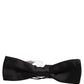 Dolce & Gabbana Men Black 100% Silk Adjustable Neck Papillon Bow Tie