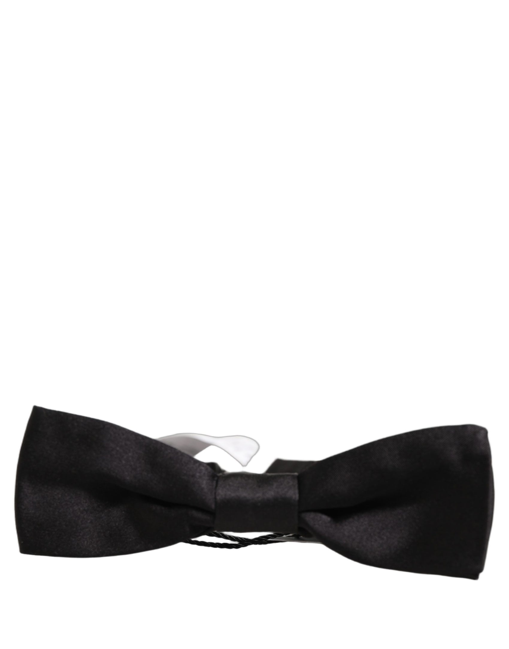 Dolce & Gabbana Men Black 100% Silk Adjustable Neck Papillon Bow Tie
