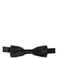 Dolce & Gabbana Men Black 100% Silk Adjustable Neck Papillon Bow Tie