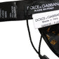 Dolce & Gabbana Black Gold Speckle Pattern Adjustable Neck Papillon Bow Tie