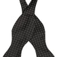 Dolce & Gabbana Black White Polka Dot Adjustable Neck Papillon Bow Tie