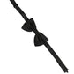 Dolce & Gabbana Men Black Silk Brocade Adjustable Neck Papillon Bow Tie