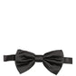 Dolce & Gabbana Men Black 100% Silk Adjustable Neck Papillon Bow Tie