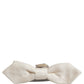Dolce & Gabbana Men White 100% Silk Adjustable Neck Papillon Bow Tie