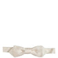 Dolce & Gabbana Men White 100% Silk Adjustable Neck Papillon Bow Tie