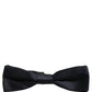 Dolce & Gabbana Men Black 100% Silk Adjustable Neck Papillon Bow Tie