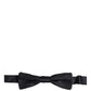 Dolce & Gabbana Men Black 100% Silk Adjustable Neck Papillon Bow Tie