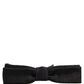 Dolce & Gabbana Men Black 100% SIlk Adjustable Neck Papillon Bow Tie