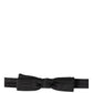 Dolce & Gabbana Men Black 100% SIlk Adjustable Neck Papillon Bow Tie