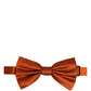 Dolce & Gabbana Men Orange 100% SIlk Adjustable Neck Papillon Bow Tie