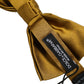 Dolce & Gabbana Men Mustard 100% Silk Adjustable Neck Papillon Bow Tie