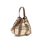 Burberry Beige Calf Leather Bos Taurus Backet Bag