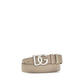 Dolce & Gabbana Beige Calf Leather Bos Taurus Regular Belt