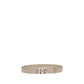 Dolce & Gabbana Beige Calf Leather Bos Taurus Regular Belt