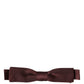 Dolce & Gabbana Men Brown 100% Silk Adjustable Neck Papillon Bow Tie